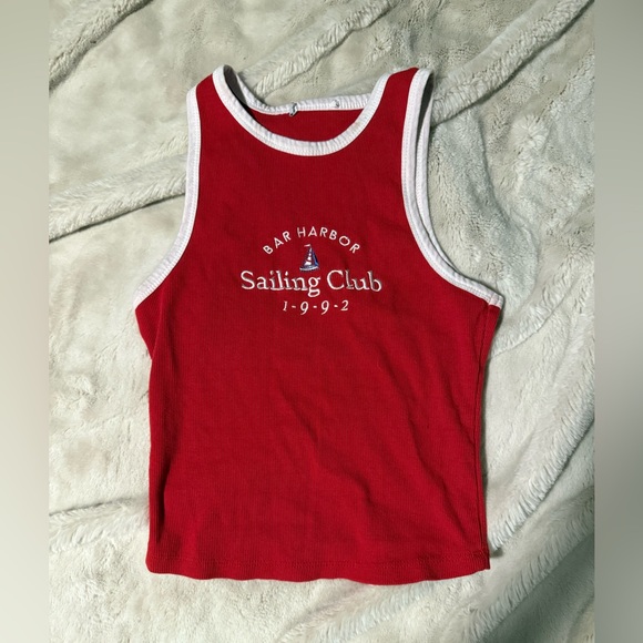 Red Women's Bar Harbor Sailing Club Tank Top - Picture 1 of 1